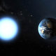 Illustration for article titled What the Earth Looks Like Next to a Dwarf Star?